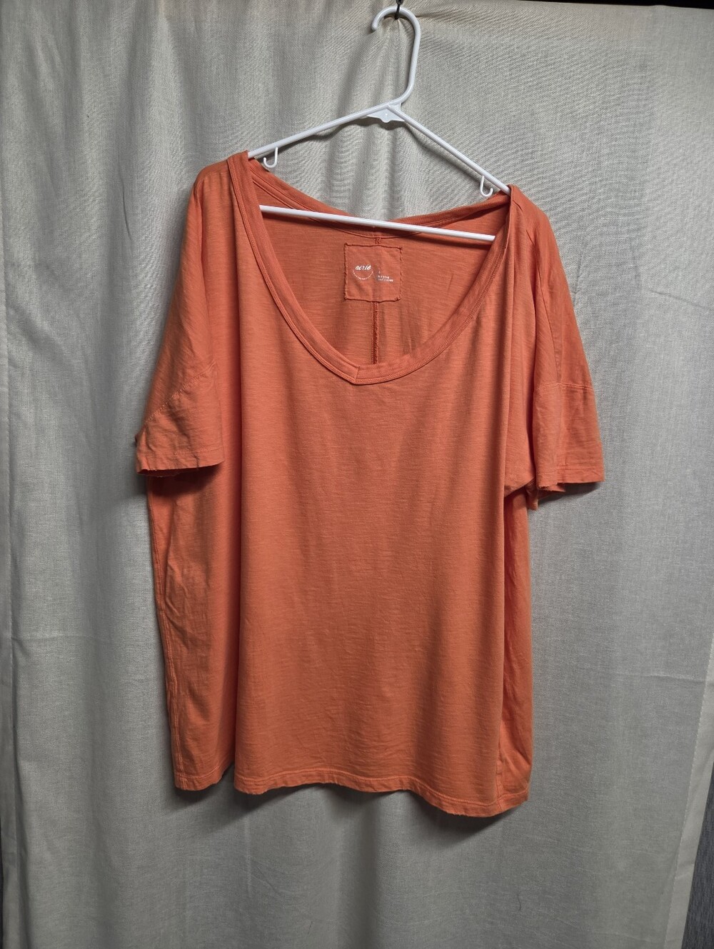 aerie Scoop Neck Short Sleeve Tee - Orange